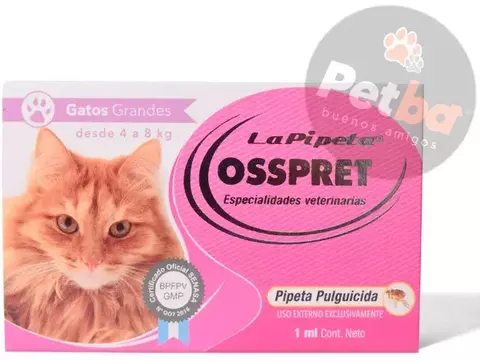 pipeta osspret gato 8kg - comprar online