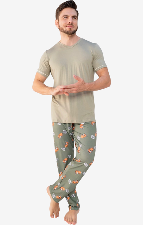PIJAMA MASCULINO GOLA V KAUAN - CAPIVARA - comprar online