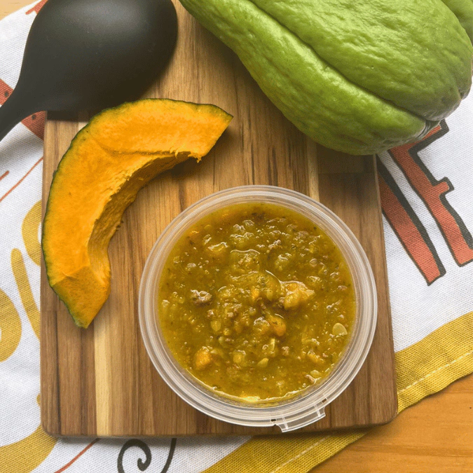 2.4 Carne Moída, Abóbora, Mandioca, Espinafre e Abobrinha