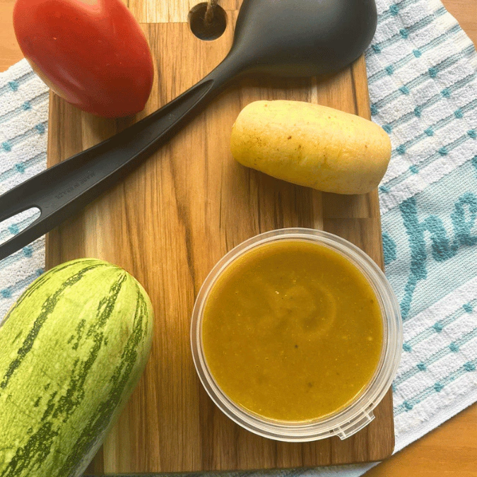 1.5 Mandioquinha, Abobrinha, Cenoura, Tomate e Espinafre