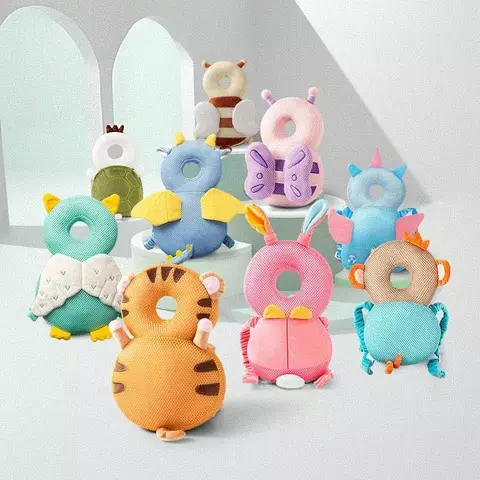 Mochila de segurança para crianças pequenas, protetor de cabeça para caminhad