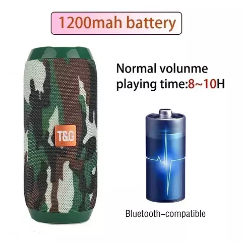 Caixa de Som Portátil Bluetooth Sem Fio com Subwoofer Potente