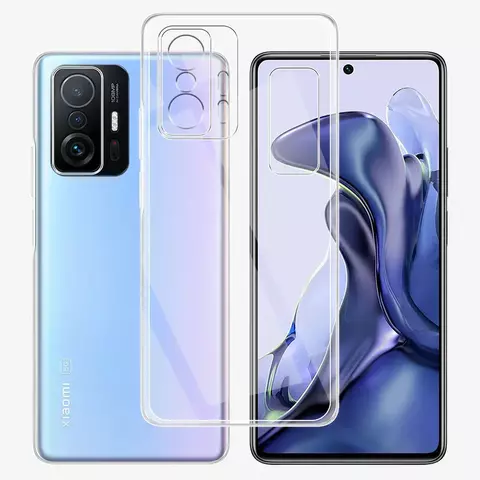 Para xiaomi 11t caso claro silicone capa macia para xiaomi 11t pro caso de telefone para xiaomi11t 11t pro claro fino pára-choques coque - comprar online