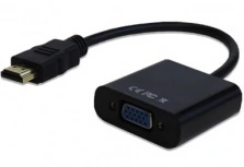 Convertidor HDMI Macho a SVGA Hembra + Audio Negro