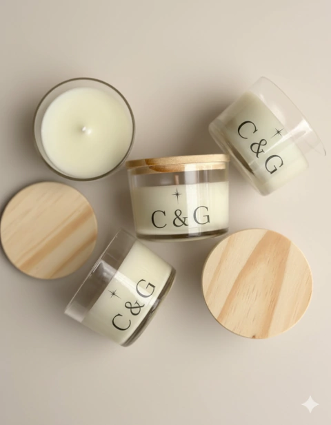 Vela Aromática no Copo de Vidro (150ml) – Personalizável - comprar online