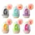 Conjunto de masturbadores masculinos Funny Egg em formato de boca, feitos em Cyberskin, com embalagens coloridas e diferentes texturas internas realistas
