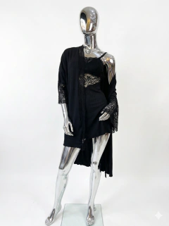 Robe Feminino Canelado – Cor Preto