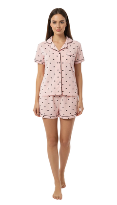 PIJAMA FEMININO AMERICANO CURTO – COR ROSA - comprar online