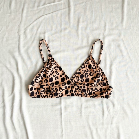 Top triangulito animal print