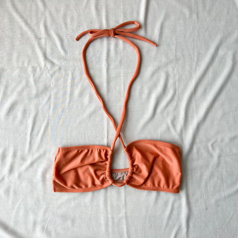 Top fruncido durazno