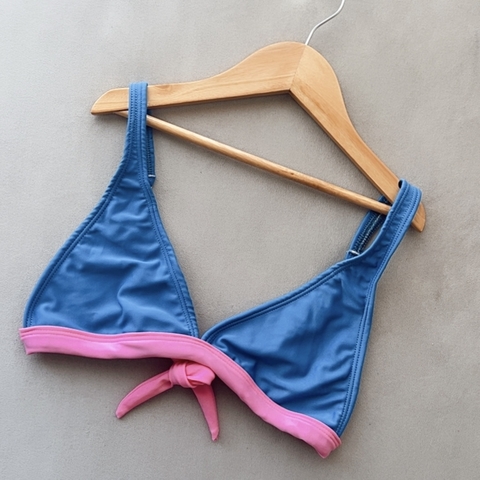 Triangulito fijo AZUL & ROSA FLAMENCO