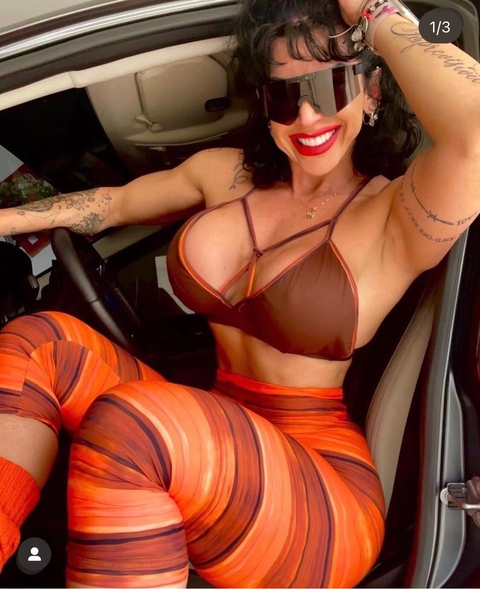 Conjunto legging corsário e top laranja e marrom