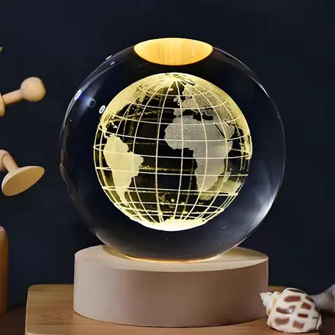 Luminária De Mesa Bola de Cristal