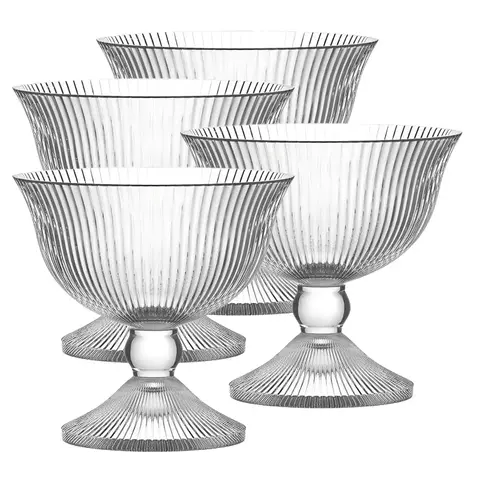 Jogo de Taças de Vidro para Sobremesa - 4 Taças de 200ml