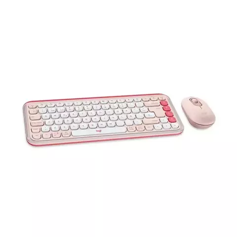 Combo Teclado y Mouse Inalámbrico Logitech Icon POP Rosa - comprar online