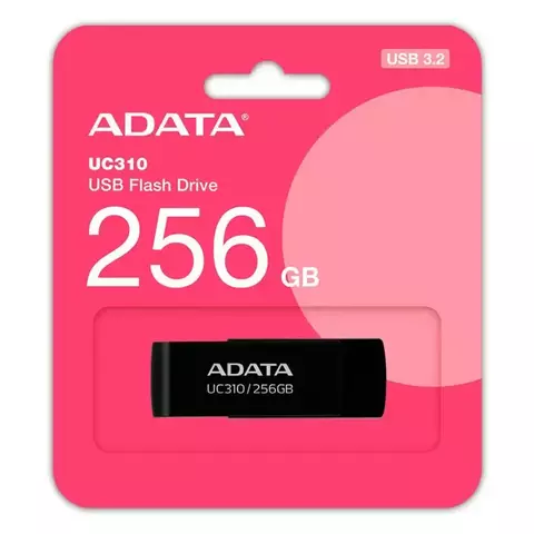 Pendrive 256GB Adata UC310 USB 3.2 Gen1 negra - comprar online