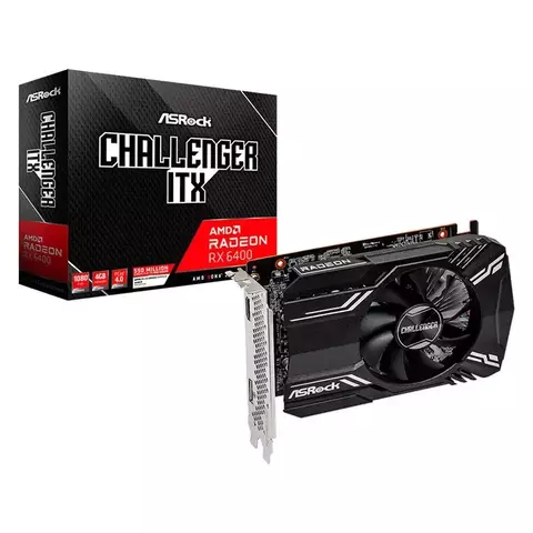 Placa de Video ASRock Radeon RX 6400 Challenger ITX 4GB - comprar online