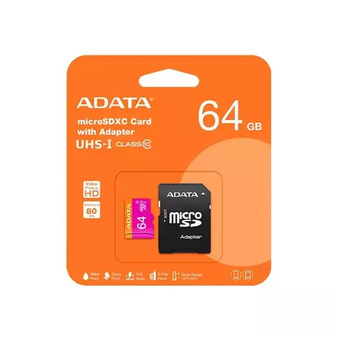 Tarjeta de Memoria 64GB microSDXC/SDHC Adata UHS-I Clase 10 - comprar online