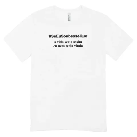 Camisa Feminina Baby Look Se Eu Soubesse Que