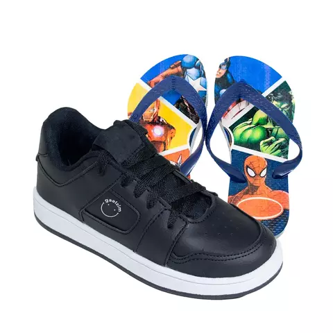 Kit Tênis e Chinelo Infantil Menino Confortável Gaelzim