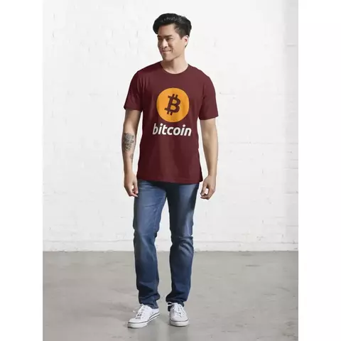 Camisa Masculina Bitcoin BTC Estilo Minimalista e Sustentável