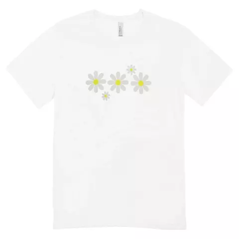 Camisa Feminina Baby Look Flores