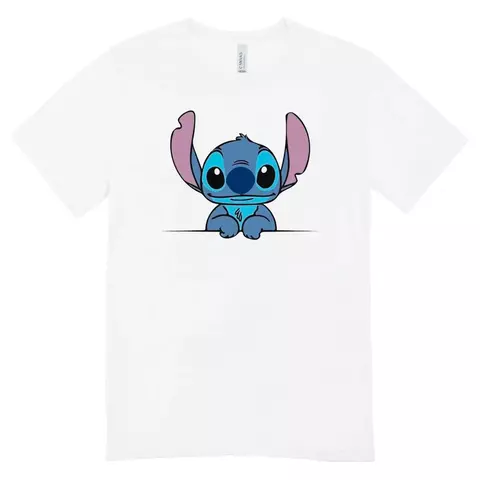 Camisa Feminina Baby Look Cute Stitch