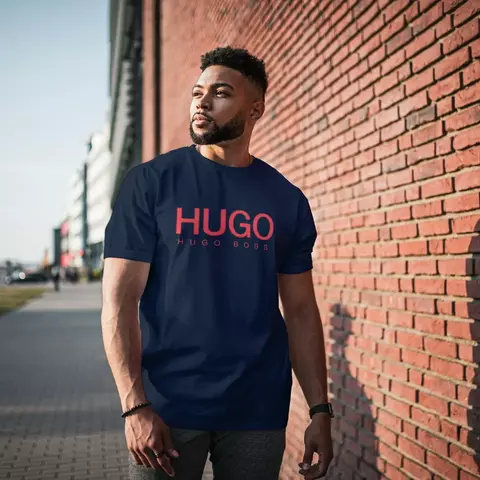 Camisa Hugo Boss Masculina Preta Contemporânea Elegante