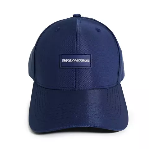 Boné Emporio Armani EA7 Eagle Algodão Preto e Azul Marinho