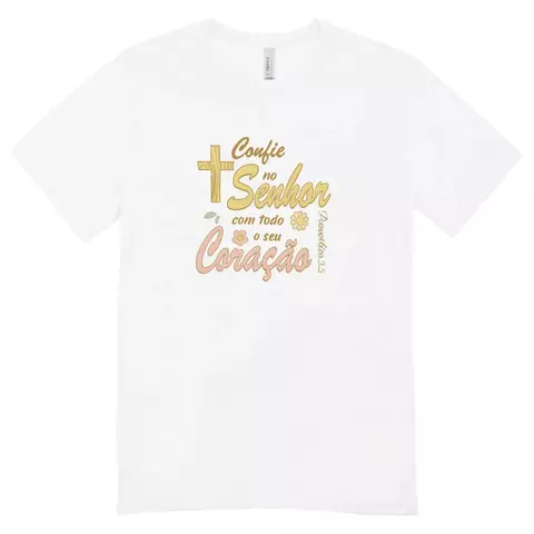 Camisa Feminina Baby Look Confie No Senhor