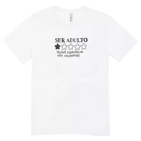 Camisa Feminina Baby Look Review da Vida Adulta