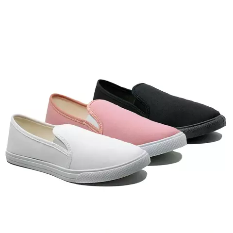 Kit 3 Tênis Slip On Casual Feminino Práticos e Estilosos