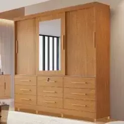Guarda-Roupa 3 Portas(Com Pés)Athenas 1,80 m Branco – BIANCHI