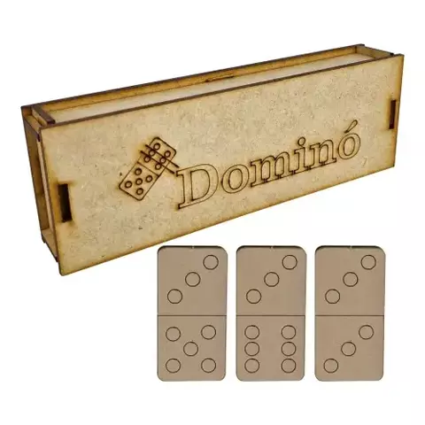 Caixa com dominó MDF decorada
