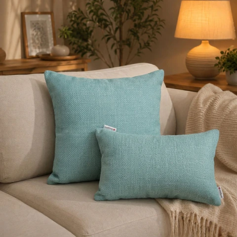 Kit Capas De Almofada Santorini Decorativa 01 UN 30x50 E 01 UN 50X50 Para Sofá Luxo
