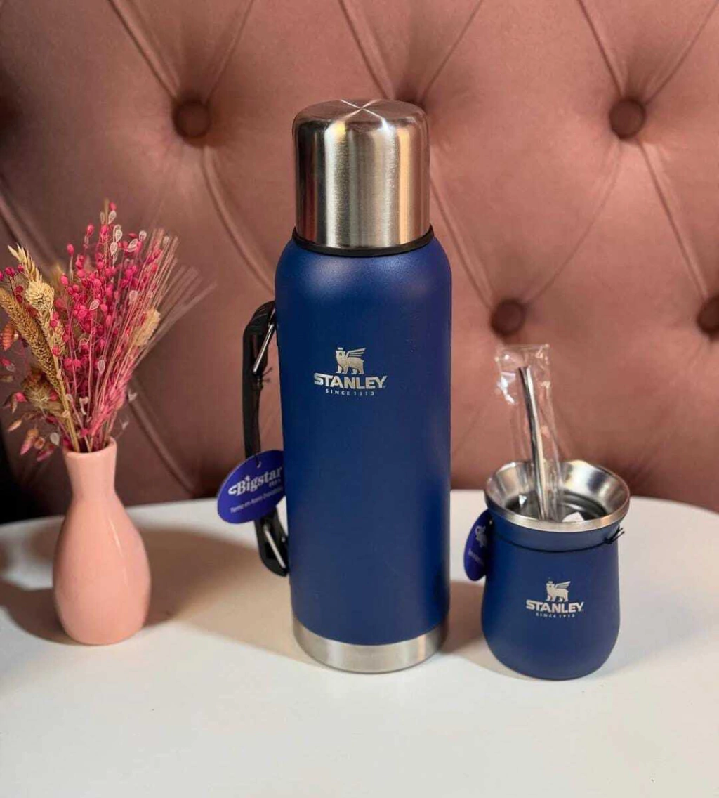 Combo termo + mate + bombilla. Doble Pared de acero