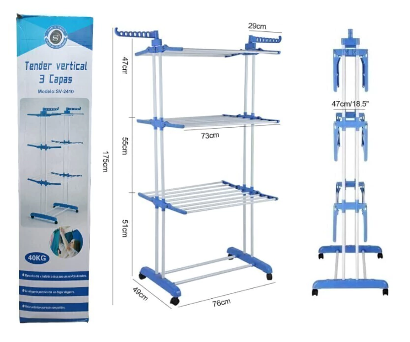 TENDER DE ROPA VERTICAL 50KG excelente calidad