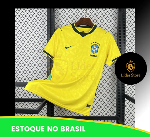 Camisa Seleção Brasileira Vazamento Home 26/27 Torcedor Masculina - Amarela