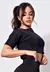 Cropped Fitness Preto com Detalhe Tela | REF: LX82 - Roas Wear
