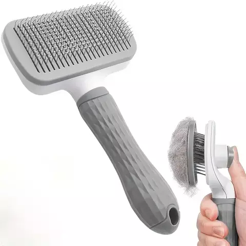 Escova removedora de pelos de cachorro, pente para gato, escova de massagem