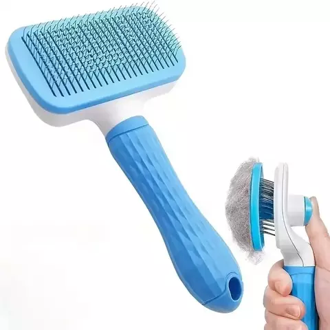 Escova removedora de pelos de cachorro, pente para gato, escova de massagem