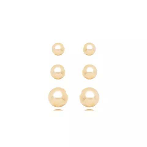 Brinco Semijoia Trio Pérola