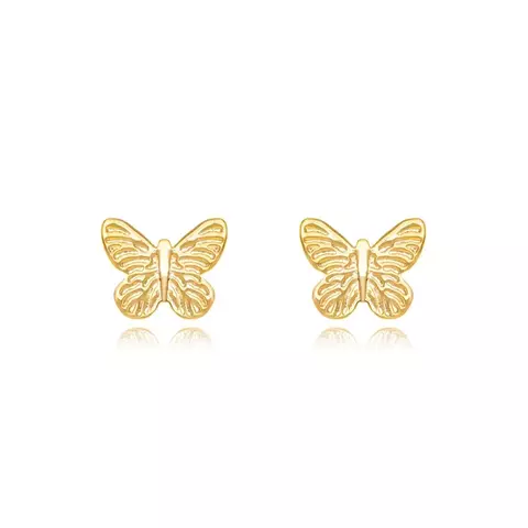 Brinco Semijoia Infantil Borboleta Lisa