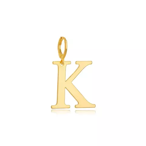 Pingente Semijoia Letra K Lisa