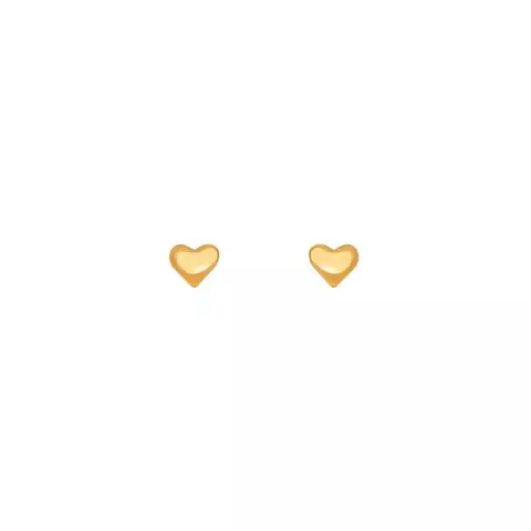 Brinco Semijoia Infantil Coração Liso - Ouro