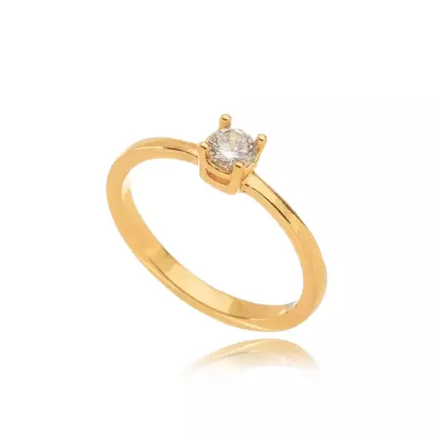 Anel Solitário Cristal