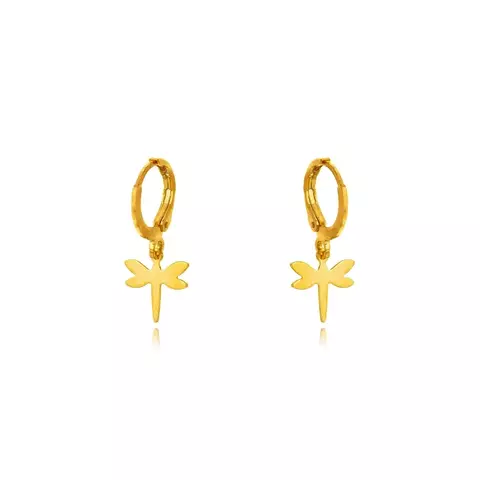 Brinco Semijoia Infantil Argola Libélula