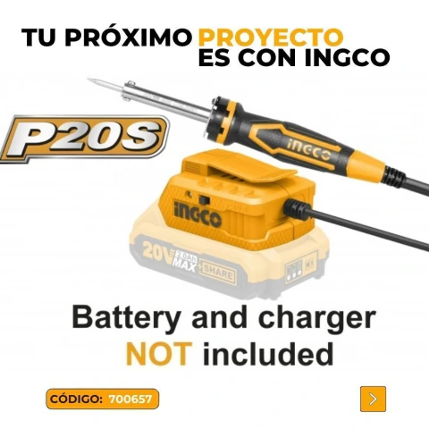 SOLDADOR DE ESTAÑO 40W (NO INCLUYE BATERIA NI CARGADOR)