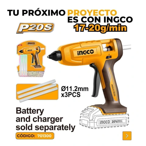 PISTOLA DE PEGAMENTO CALIENTE 11.2MM (SIN BATERIA NI CARGADOR)