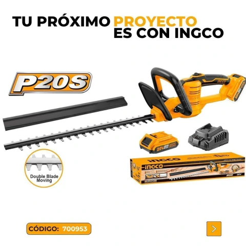 CORTACERCO 18PLG / 460MM 2800SPM (P20S) 20V + BATERIA 2AH + CARGADOR 2AH